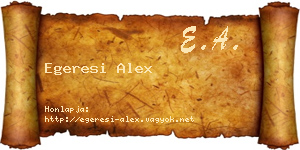 Egeresi Alex névjegykártya